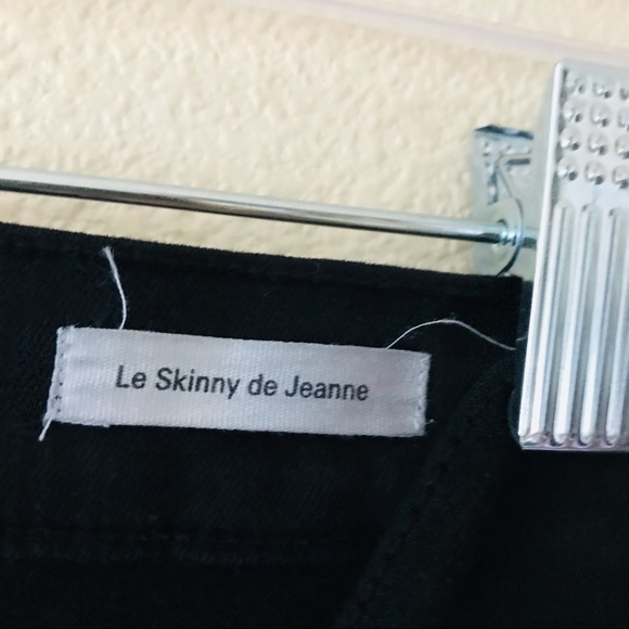 Frame Denim Mid Rise Stretch Skinny Distressed Jeans Black Size 25 - Picture 4 of 10